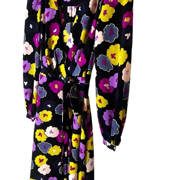 Kate Spade New York Winter Garden Floral Midi Wrap Dress - Picture 8 of 14